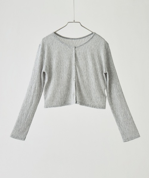 etoll.（エトル）の「2wayクレープシアーカーディガン（カーディガン/ボレロ・レディース・ブラック/オフホワイト/杢グレー/ブルー・M）」の17枚目の写真