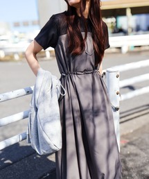 SpRay（スプレイ）の「ドッキングショートスリーブバルーンワンピース（ワンピース）」