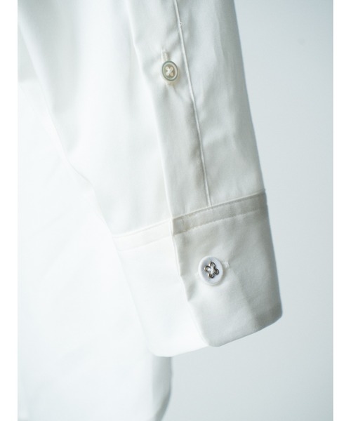 benine9（ビーナイン）の「benine 9 Double Pocket L/S Shirt (BN0126-401)（シャツ/ブラウス・メンズ・ブラック/ホワイト・MEDIUM/LARGE）」の7枚目の写真