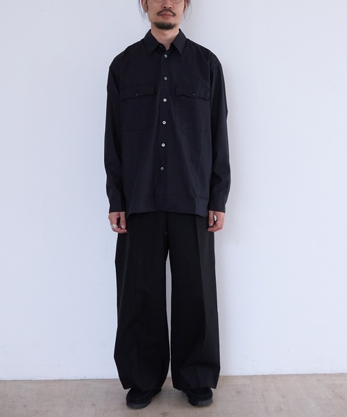 benine9（ビーナイン）の「benine 9 Double Pocket L/S Shirt (BN0126-401)（シャツ/ブラウス・メンズ・ブラック/ホワイト・MEDIUM/LARGE）」の15枚目の写真