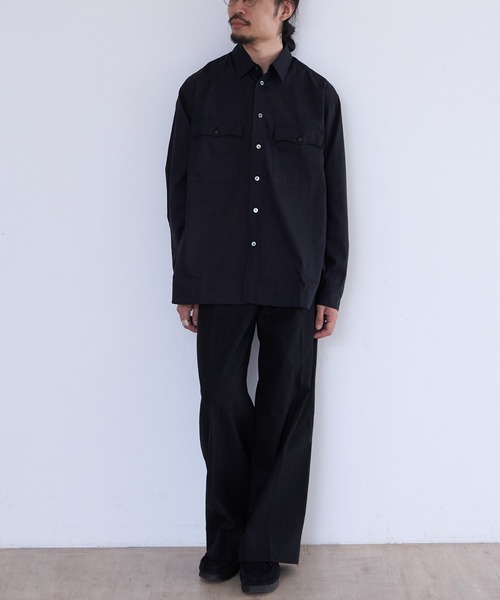 benine9（ビーナイン）の「benine 9 Double Pocket L/S Shirt (BN0126-401)（シャツ/ブラウス・メンズ・ブラック/ホワイト・MEDIUM/LARGE）」の18枚目の写真