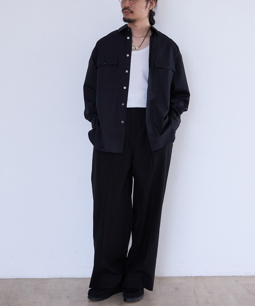 benine9（ビーナイン）の「benine 9 Double Pocket L/S Shirt (BN0126-401)（シャツ/ブラウス・メンズ・ブラック/ホワイト・MEDIUM/LARGE）」の21枚目の写真