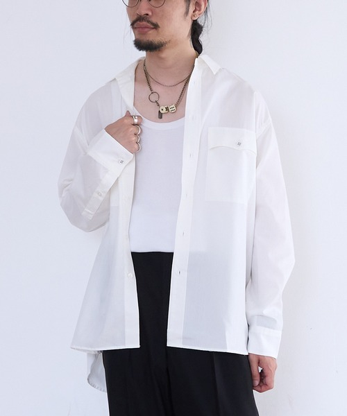 benine9（ビーナイン）の「benine 9 Double Pocket L/S Shirt (BN0126-401)（シャツ/ブラウス・メンズ・ブラック/ホワイト・MEDIUM/LARGE）」の12枚目の写真