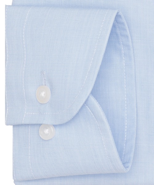 TOKYO SHIRTS（トウキョウシャツ）の「形態安定ノンアイロン ボタンダウン 長袖ビジネスワイシャツ（ビジネスシャツ・メンズ・ブルー・首回り39cm-裄丈80cm/首回り39cm-裄丈84cm/首回り41cm-裄丈82cm/首回り41cm-裄丈86cm/首回り42cm-裄丈82cm/首回り42cm-裄丈86cm/首回り43cm-裄丈82cm/首回り43cm-裄丈86cm/首回り37cm-裄丈80cm/首回り37cm-裄丈84cm）」の3枚目の写真