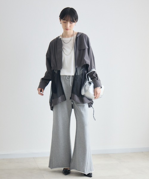 Paradise Picnic（パラダイスピクニック）の「メッシュレイヤードブルゾン（ブルゾン・レディース・ベージュ/チャコールグレー/ブラック・FREE）」の18枚目の写真