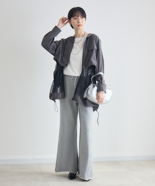 Paradise Picnic（パラダイスピクニック）の「メッシュレイヤードブルゾン（ブルゾン・レディース・ベージュ/チャコールグレー/ブラック・FREE）」の19枚目の写真