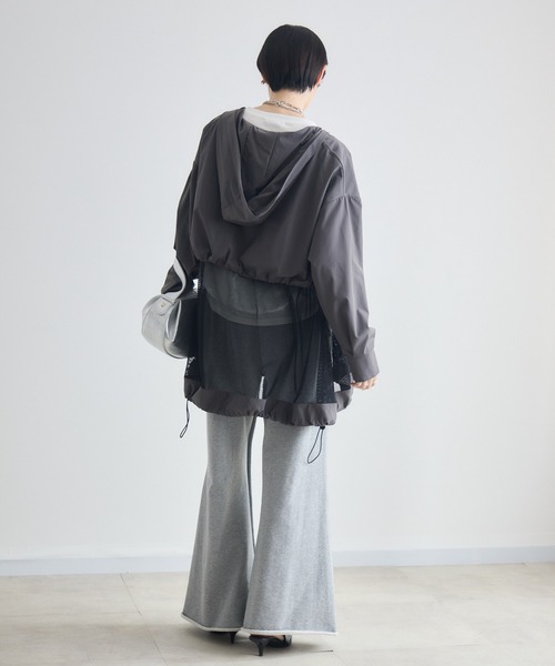 Paradise Picnic（パラダイスピクニック）の「メッシュレイヤードブルゾン（ブルゾン・レディース・ベージュ/チャコールグレー/ブラック・FREE）」の16枚目の写真