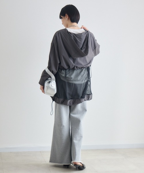 Paradise Picnic（パラダイスピクニック）の「メッシュレイヤードブルゾン（ブルゾン・レディース・ベージュ/チャコールグレー/ブラック・FREE）」の17枚目の写真