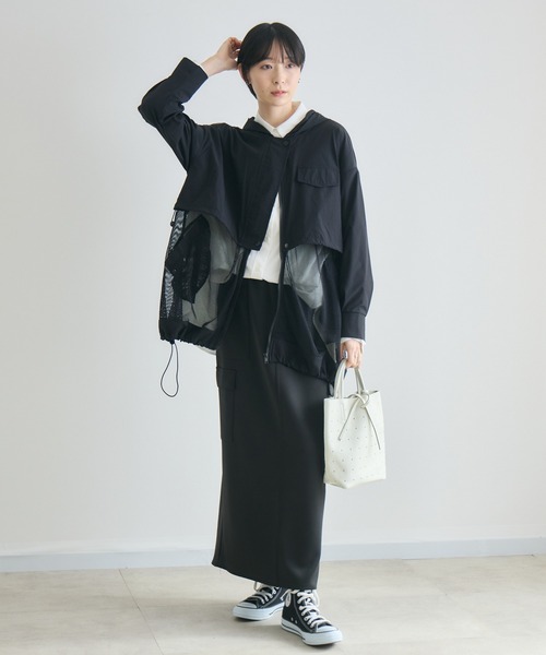 Paradise Picnic（パラダイスピクニック）の「メッシュレイヤードブルゾン（ブルゾン・レディース・ベージュ/チャコールグレー/ブラック・FREE）」の11枚目の写真