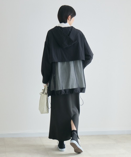 Paradise Picnic（パラダイスピクニック）の「メッシュレイヤードブルゾン（ブルゾン・レディース・ベージュ/チャコールグレー/ブラック・FREE）」の12枚目の写真