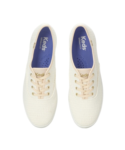 Keds（ケッズ）の「Keds ケッズ チャンピオン コットン メッシュ オフホワイト（スニーカー・レディース・オフホワイト・22.5cm/23.0cm/25.0cm/23.5cm/24.0cm/24.5cm）」の3枚目の写真