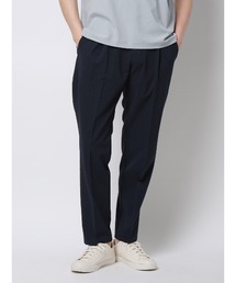SUIT SQUARE | FLAT タックテーパードパンツ ウォッシャブル ストレッチ ドライシアサッカー 無地 裾上げ済み(スラックス)