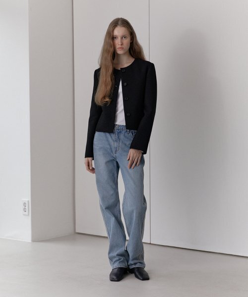 38COMEONCOMMON(38カモンコモン)の「Classic Tweed Jacket (Black)(その他アウター・レディース・その他・FREE)」の2枚目の写真
