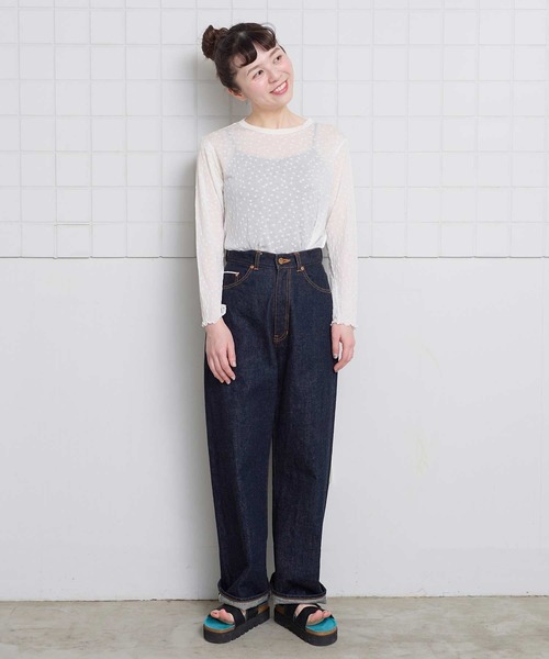 l'atelier du savon（アトリエドサボン）の「すけすけドット　ロンT（Tシャツ/カットソー・レディース・アイボリー・FREE）」の6枚目の写真