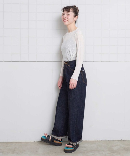 l'atelier du savon（アトリエドサボン）の「すけすけドット　ロンT（Tシャツ/カットソー・レディース・アイボリー・FREE）」の7枚目の写真