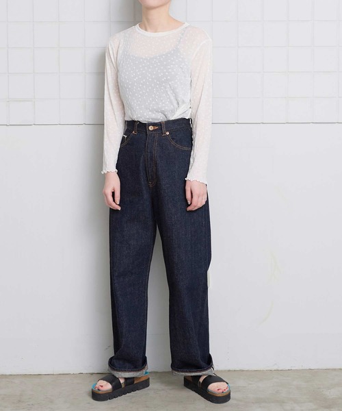 l'atelier du savon（アトリエドサボン）の「すけすけドット　ロンT（Tシャツ/カットソー・レディース・アイボリー・FREE）」の9枚目の写真