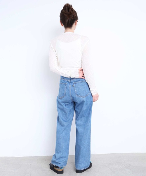 l'atelier du savon(アトリエドサボン)の「_すけすけドット ロンT(Tシャツ/カットソー・レディース・アイボリー/ブラック・FREE)」の18枚目の写真