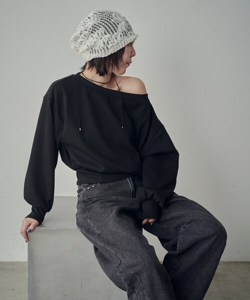 goocy（グーシー）の「レースフラワービーニー（キャップ・レディース・ブラック/アイボリー・FREE）」の6枚目の写真