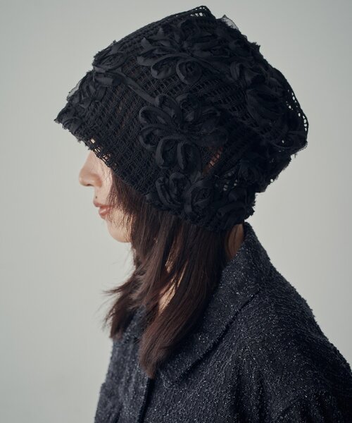 goocy（グーシー）の「レースフラワービーニー（キャップ・レディース・ブラック/アイボリー・FREE）」の13枚目の写真