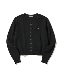 DAUSPICE（ディーオスピス）の「(DUC) Cropped round-neck knit cardigan Black（カーディガン/ボレロ）」