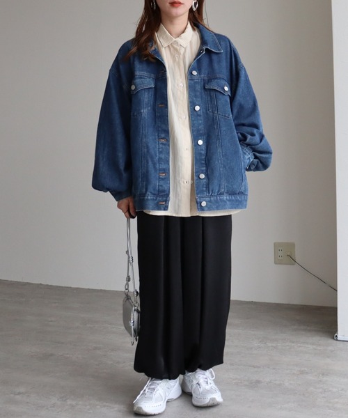 zena（ジェナ）の「シアーストライプドルマンシャツ/ オーバーサイズ / 春シャツ（シャツ/ブラウス・レディース・ブルー系その他/ベージュ系その他・FREE）」の14枚目の写真