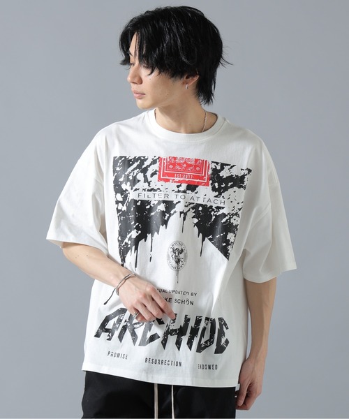 DANKE SCHON(ダンケシェーン)の「【WEB&DEPOT限定】DankeSchon/ダンケシェーン/S/S Tee CIGARETTE(Tシャツ/カットソー・メンズ・ホワイト/ブラック・L/M)」の3枚目の写真