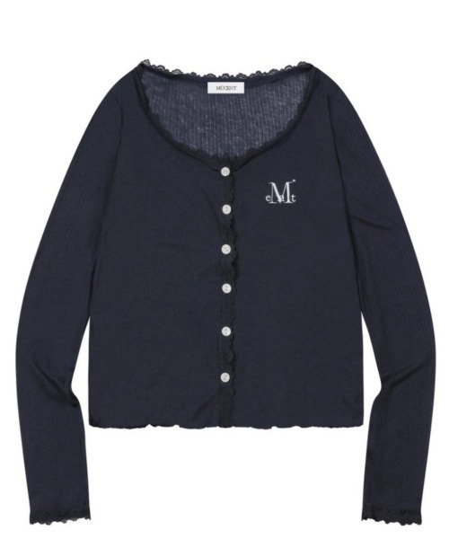 A'GEM/9 × .kom 『MUCENT/ムセント』 DELLA SEE THROUGH LACE CARDIGAN/シースルーレースカーディガン