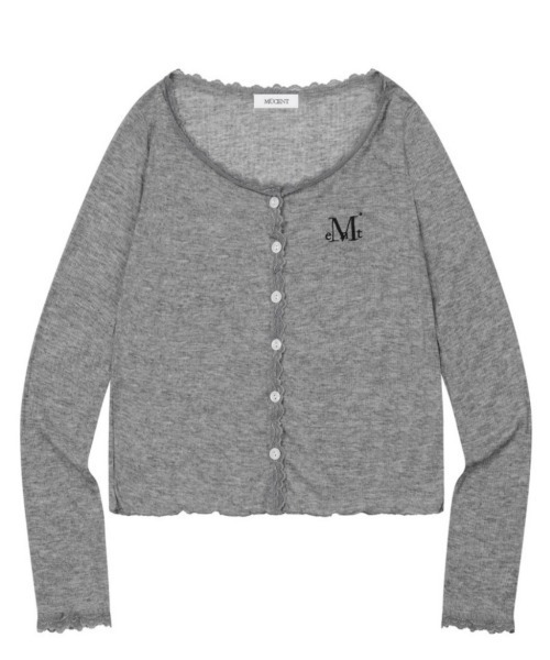 A'GEM/9 × .kom 『MUCENT/ムセント』 DELLA SEE THROUGH LACE CARDIGAN/シースルーレースカーディガン