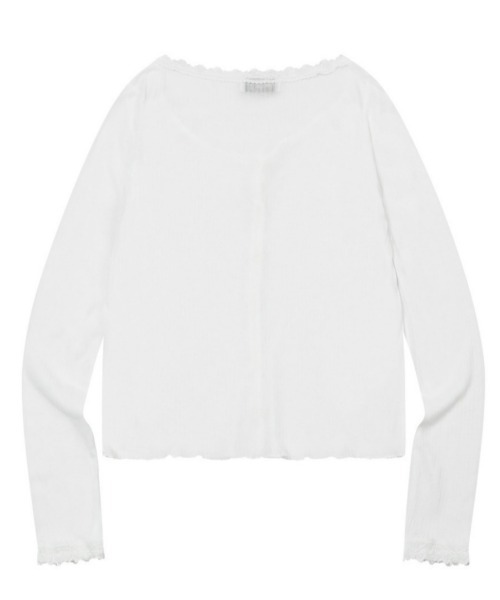 A'GEM/9 × .kom 『MUCENT/ムセント』 DELLA SEE THROUGH LACE CARDIGAN/シースルーレースカーディガン