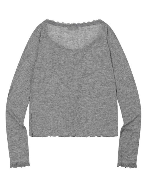 A'GEM/9 × .kom 『MUCENT/ムセント』 DELLA SEE THROUGH LACE CARDIGAN/シースルーレースカーディガン