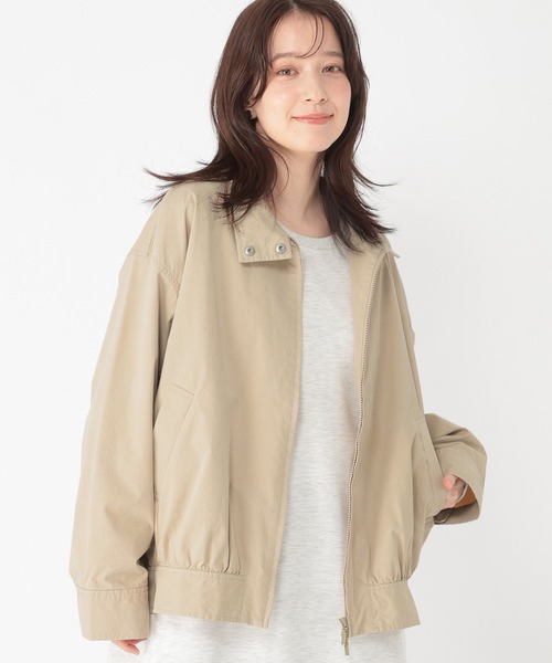 studio CLIP（スタディオクリップ）の「コットンナイロンスタンドブルゾン（ブルゾン・レディース・アイボリー/ベージュ・FREE）」の12枚目の写真