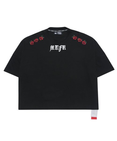 Monkey Flower(モンキーフラワー)の「レディースローズ刺繍 半袖Tシャツ/MM8WTS12F BLACK(Tシャツ/カットソー・レディース・その他・FREE)」の3枚目の写真
