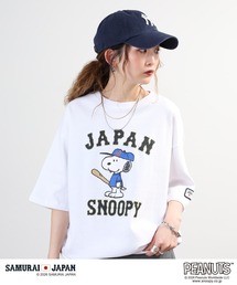 侍ジャパン×PEANUTS 天竺ビッグシルエット半袖Tシャツ