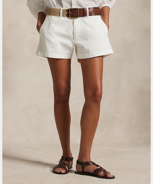POLO RALPH LAUREN（ポロ ラルフ ローレン）の「コットン チノ ショートパンツ（チノパンツ・レディース・ホワイト・0）」の2枚目の写真