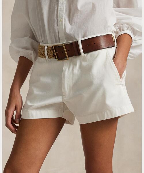 POLO RALPH LAUREN（ポロ ラルフ ローレン）の「コットン チノ ショートパンツ（チノパンツ・レディース・ホワイト・0）」の4枚目の写真