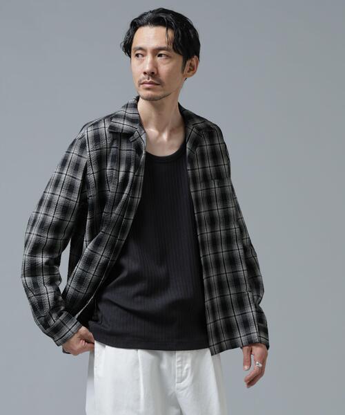 NANO universe(ナノユニバース)の「Anti Soaked(R) 汗染み防止 リブタンクトップ(タンクトップ・メンズ・ブラック/ホワイト/チャコール・L/M)」の4枚目の写真