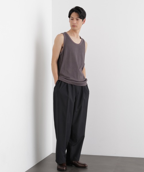 NANO universe（ナノユニバース）の「Anti Soaked(R) 汗染み防止 リブタンクトップ（タンクトップ・メンズ・ブラック/ホワイト/チャコール・L/M）」の8枚目の写真