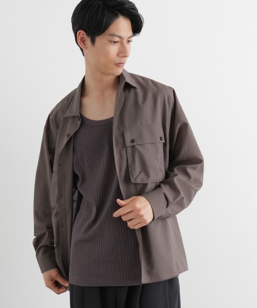 NANO universe（ナノユニバース）の「Anti Soaked(R) 汗染み防止 リブタンクトップ（タンクトップ・メンズ・ブラック/ホワイト/チャコール・L/M）」の4枚目の写真