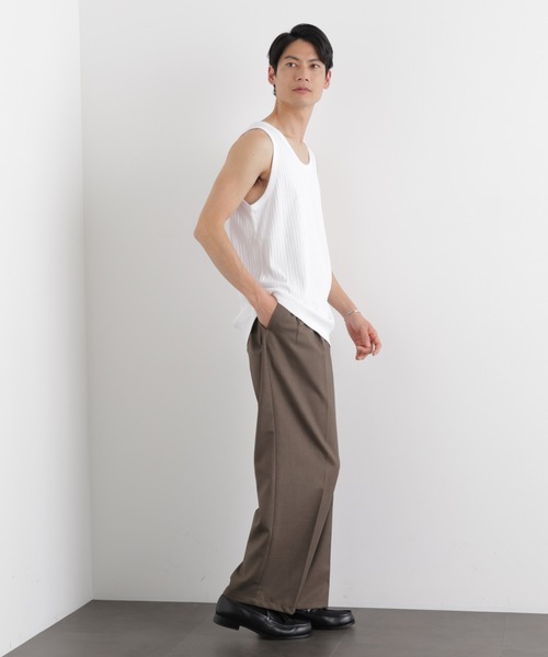 NANO universe（ナノユニバース）の「Anti Soaked(R) 汗染み防止 リブタンクトップ（タンクトップ・メンズ・ブラック/ホワイト/チャコール・L/M）」の16枚目の写真