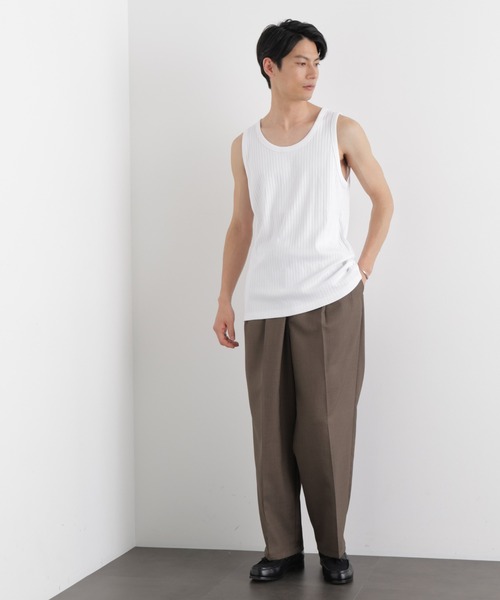 NANO universe（ナノユニバース）の「Anti Soaked(R) 汗染み防止 リブタンクトップ（タンクトップ・メンズ・ブラック/ホワイト/チャコール・L/M）」の15枚目の写真