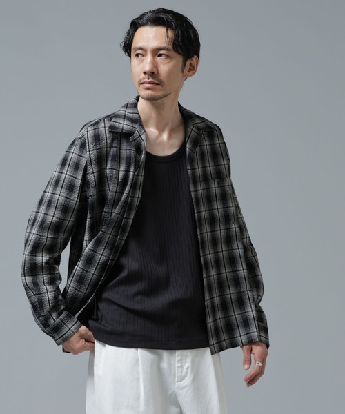 NANO universe（ナノユニバース）の「Anti Soaked(R) 汗染み防止 リブタンクトップ（タンクトップ・メンズ・ブラック/ホワイト/チャコール・L/M）」の18枚目の写真