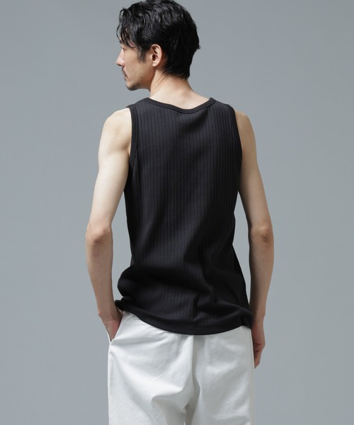 NANO universe（ナノユニバース）の「Anti Soaked(R) 汗染み防止 リブタンクトップ（タンクトップ・メンズ・ブラック/ホワイト/チャコール・L/M）」の21枚目の写真