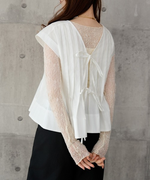 DRESS PLUS(ドレスプラス)の「ブラウス レディース トップス シャツ(ベスト・レディース・ライトグレー/サックスブルー/ブラック/オフホワイト・M)」の1枚目の写真
