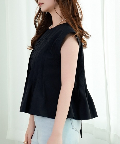 DRESS PLUS(ドレスプラス)の「ブラウス レディース トップス シャツ(ベスト・レディース・ライトグレー/サックスブルー/ブラック/オフホワイト・M)」の22枚目の写真