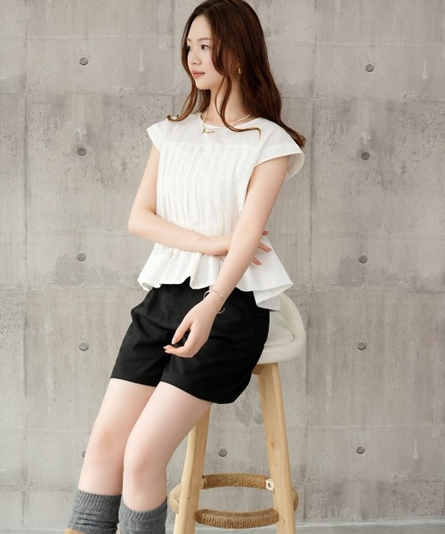 DRESS PLUS(ドレスプラス)の「ブラウス レディース トップス シャツ(ベスト・レディース・ライトグレー/サックスブルー/ブラック/オフホワイト・M)」の8枚目の写真