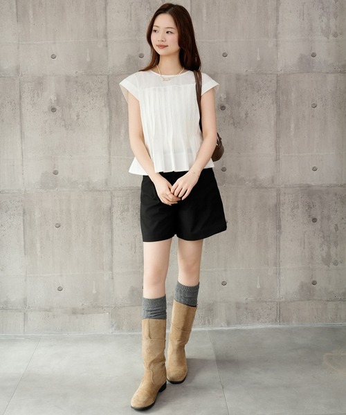 DRESS PLUS(ドレスプラス)の「ブラウス レディース トップス シャツ(ベスト・レディース・ライトグレー/サックスブルー/ブラック/オフホワイト・M)」の11枚目の写真
