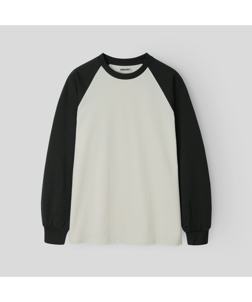 INDUST(インダスト)の「レギュラーロングスリーブTシャツ_3COLOR(Tシャツ/カットソー・レディース・ネイビー/ブラック/ライトグリーン・1(S)/2(M)/3(L))」の2枚目の写真