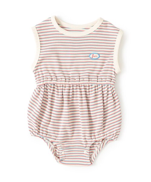 BREEZE（ブリーズ）の「【リンク】Bpop ミジンボーダータンクボディオール（ロンパース・キッズ・イエロー/グリーン/レッド・70/80）」の3枚目の写真