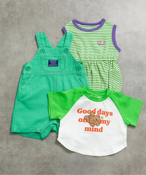 BREEZE（ブリーズ）の「【リンク】Bpop ミジンボーダータンクボディオール（ロンパース・キッズ・イエロー/グリーン/レッド・70/80）」の18枚目の写真