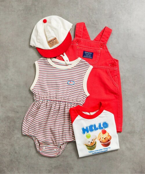 BREEZE（ブリーズ）の「【リンク】Bpop ミジンボーダータンクボディオール（ロンパース・キッズ・イエロー/グリーン/レッド・70/80）」の17枚目の写真